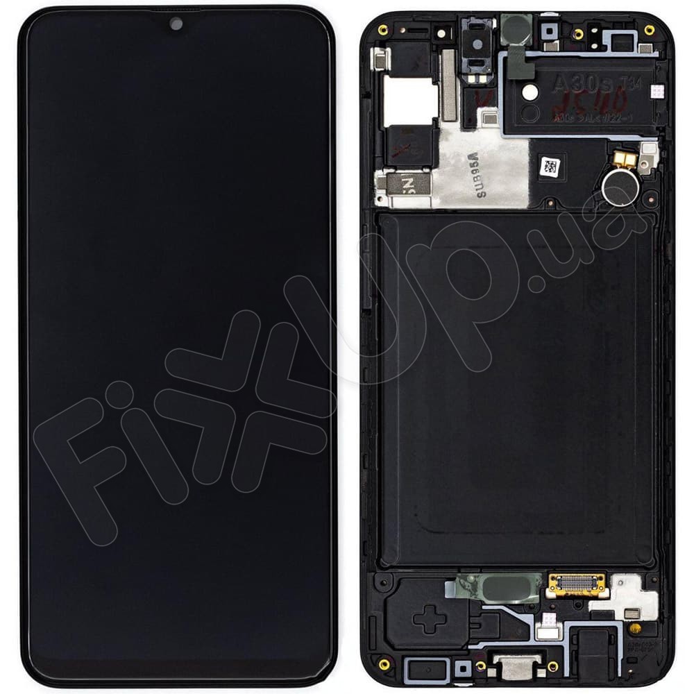 LCD Samsung A307F/DS Galaxy A30s (2019) + Touchscreen with Frame (black) OLED фото 1 Дисплей для Samsung A307F/DS Galaxy A30s (2019) з тачскрином та рамкою в зборі, колір чорний, OLED фото 1