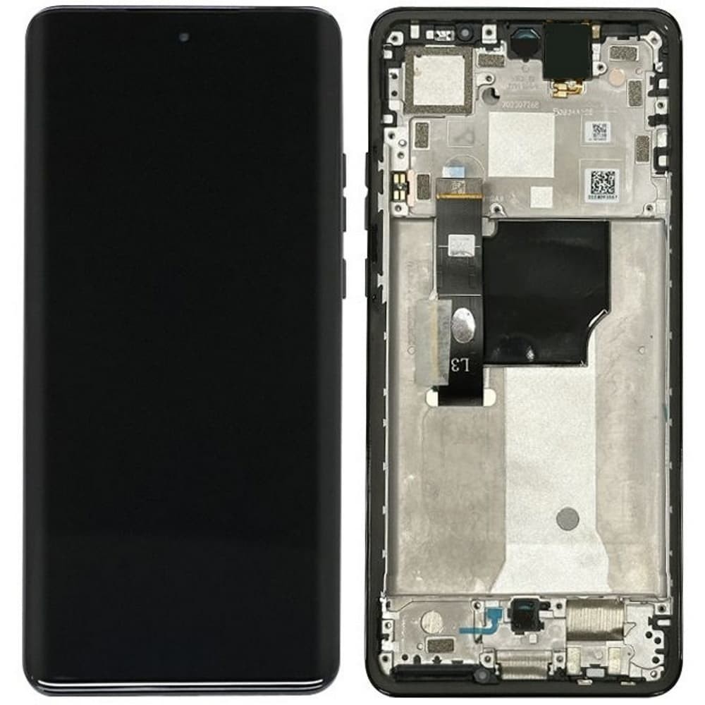 Дисплей для Motorola XT2307 Edge 40 Neo, з тачскріном і рамкою, чорний, OLED фото 1