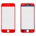 Стекло для iPhone 6S с рамкой, цвет красный миниатюра 1