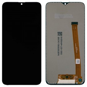Дисплей для Samsung A202 Galaxy A20e с тачскрином в сборе, оригинал замененное стекло,  цвет черный, без рамки