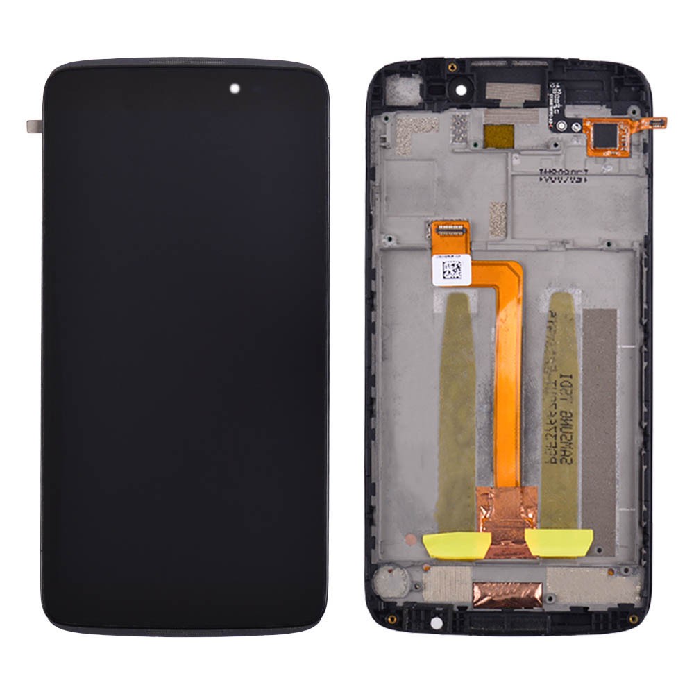 Дисплей для Alcatel 6045 One Touch Idol 3 с тачскрином и рамкой, цвет черный фото 1
