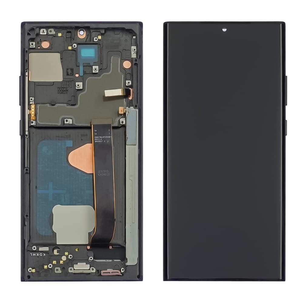 Дисплей для Samsung N985F Galaxy Note 20 Ultra, з тачскріном і рамкою, чорний, OLED фото 1