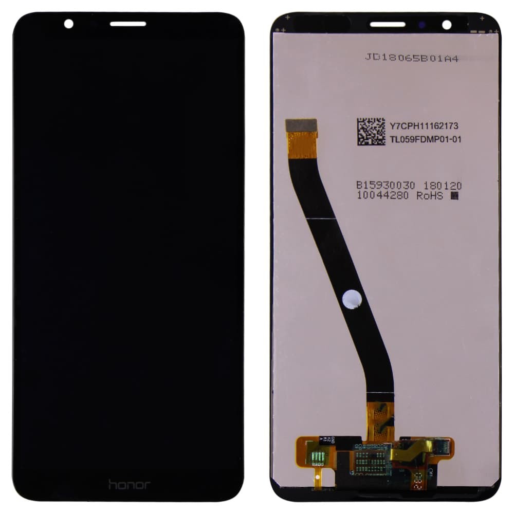 Дисплей для Huawei Honor 7X (BND-L21) з тачскріном в зборі, колір чорний, оригінал з заміненим склом фото 1