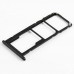 Держатель сим карты для Honor 8A, 8A Pro, 8A Prime, Huawei Y6 2019, Y6 Prime 2019, Y6 Pro 2019 Dual Sim, цвет черный миниатюра 1