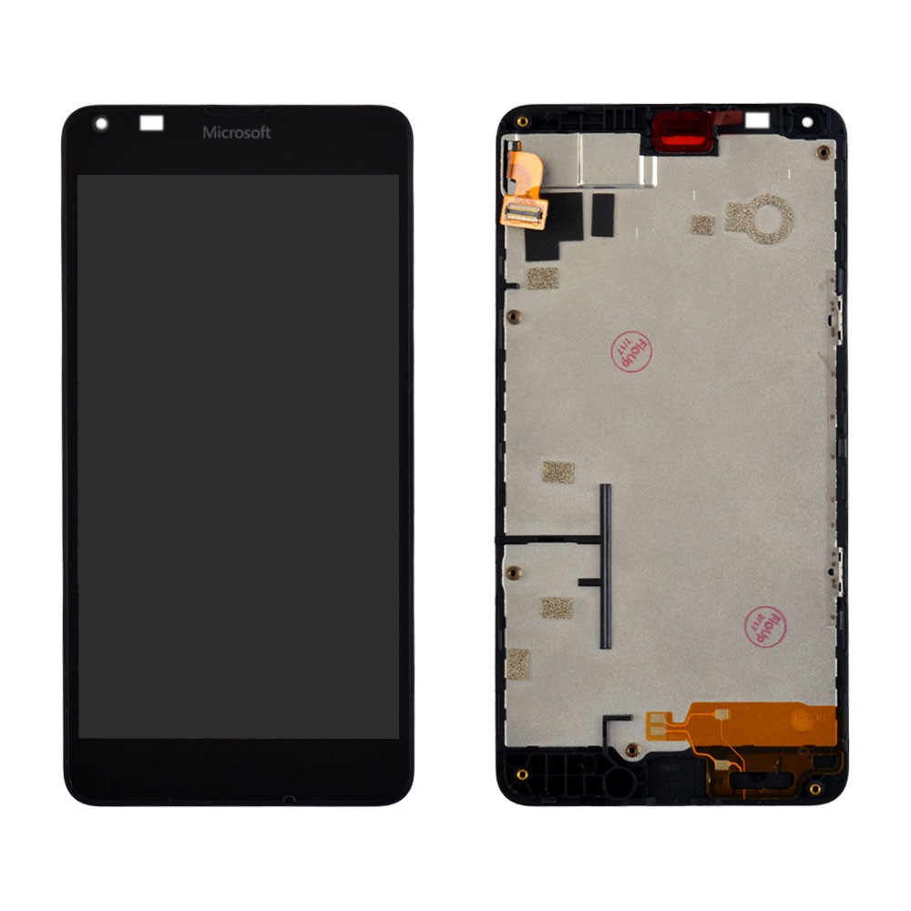 Дисплей Microsoft Nokia 640 Lumia Dual Sim з тачскрином та рамкою в зборі, колір чорний фото 1