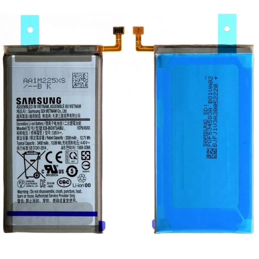 Аккумулятор EB-BG973ABU для Samsung G973 Galaxy S10 GH82-18826, 3300mAh, сервисный оригинал фото 1
