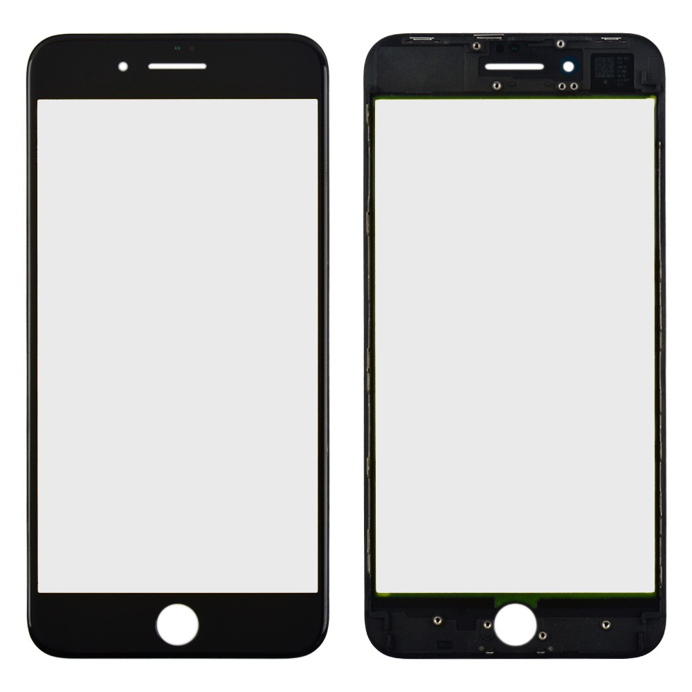 Стекло с рамкой для iPhone 8 Plus, цвет черный фото 1