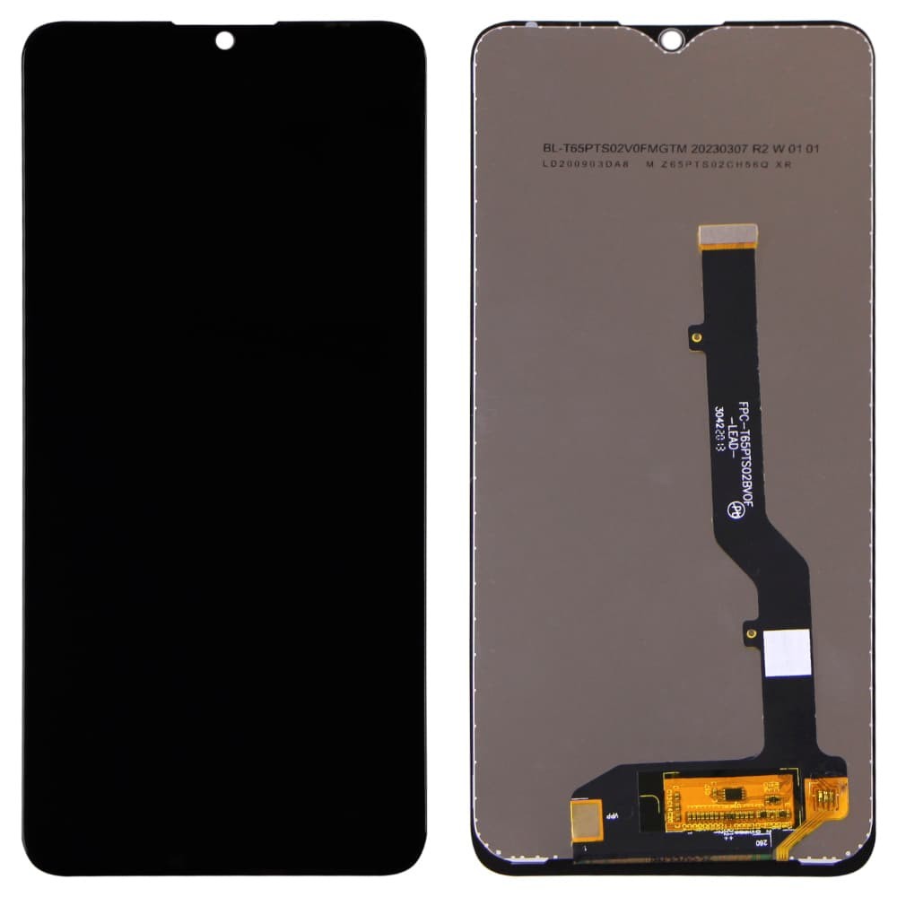 Дисплей для ZTE Blade A7S 2020 V0.2/V1050, з тачскріном в зборі, колір чорний фото 1