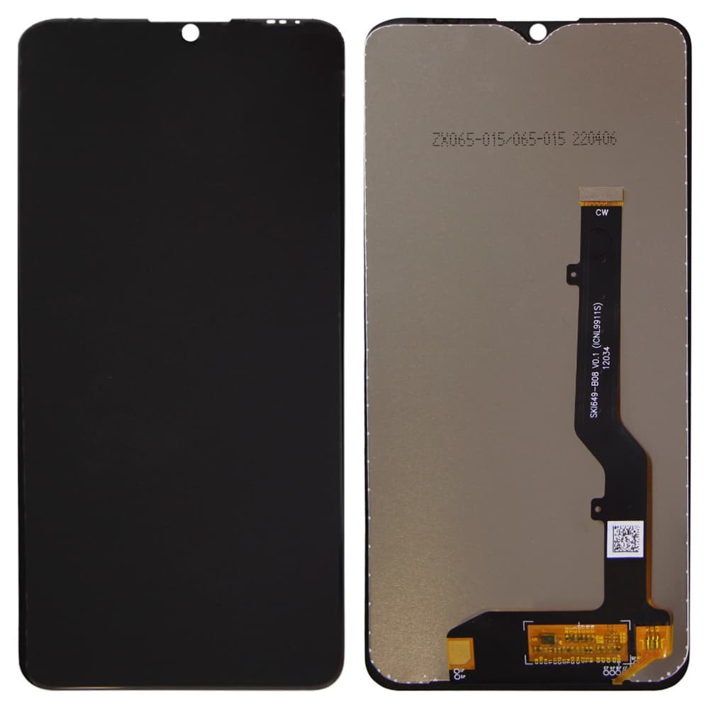 Дисплей для ZTE Blade A7S 2020 SKI649-B08 V0.1/V1050 с тачскріном в зборі, колір чорний, оригінал фото 1