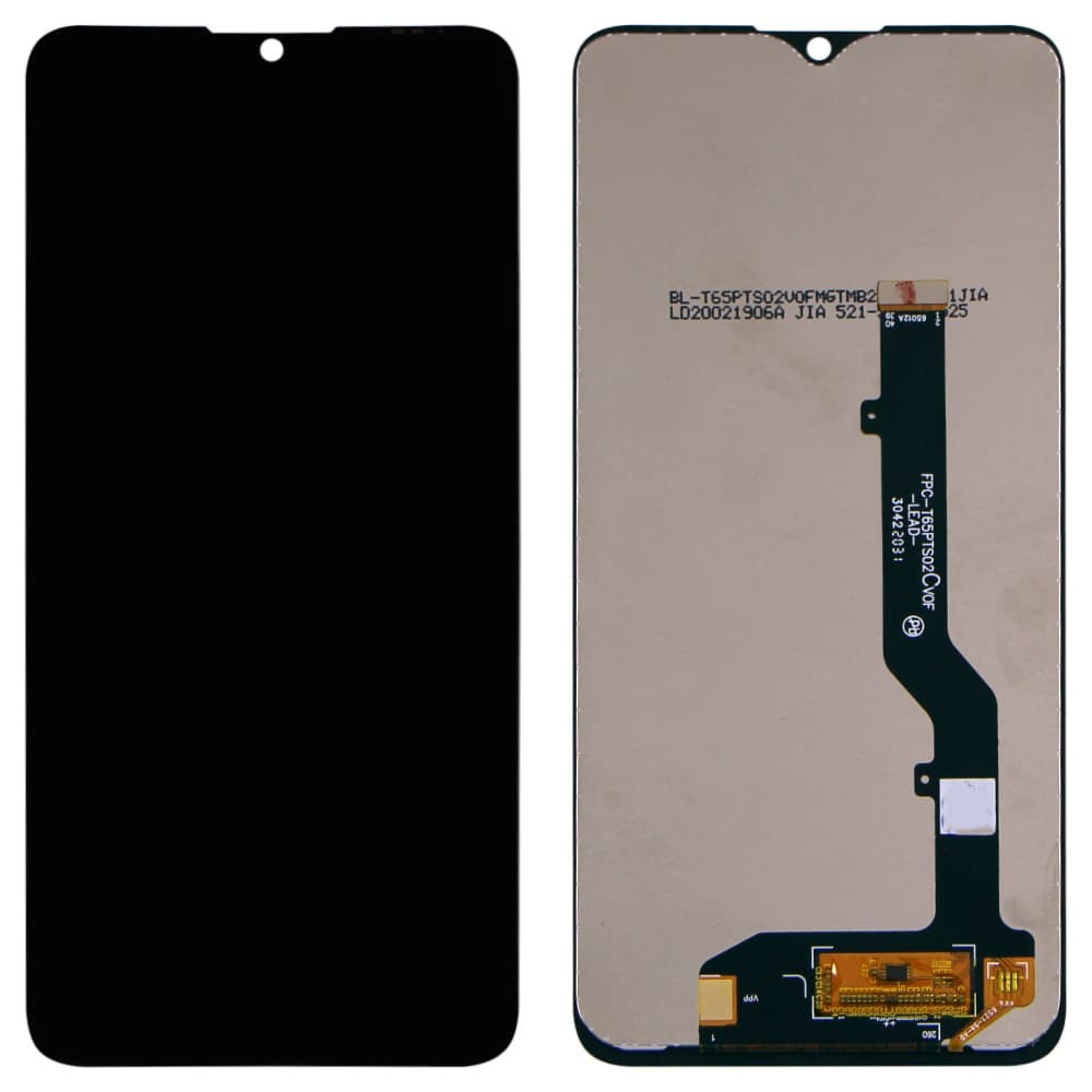 Дисплей для ZTE Blade A7S 2020 T65PTS02/V1050, з тачскріном в зборі, колір чорний фото 1