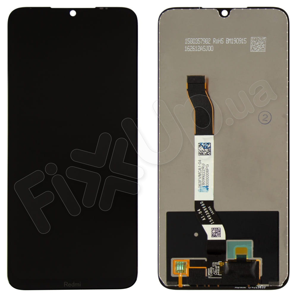 Дисплей для Xiaomi Redmi Note 8 с тачскрином в сборе, цвет черный, оригинал с замененным стеклом фото 1