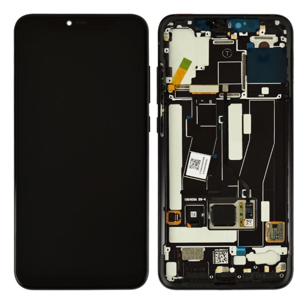 Дисплей для Xiaomi Mi8 Pro с тачскрином и рамкой в сборе, цвет черный, оригинал фото 1