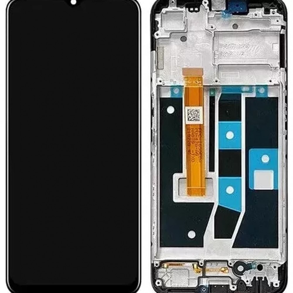 Дисплей для Oppo A54S (CPH2273), з тачскріном і рамкою, чорний фото 1