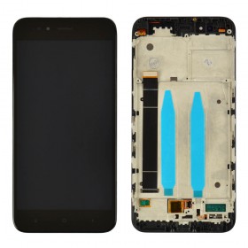 Дисплей Xiaomi Mi A1, Mi 5X с тачскрином в сборе, оригинал,  цвет черный, с рамкой