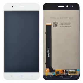 Дисплей Xiaomi Mi A1, Mi 5X с тачскрином в сборе, без рамки,  цвет белый, оригинал