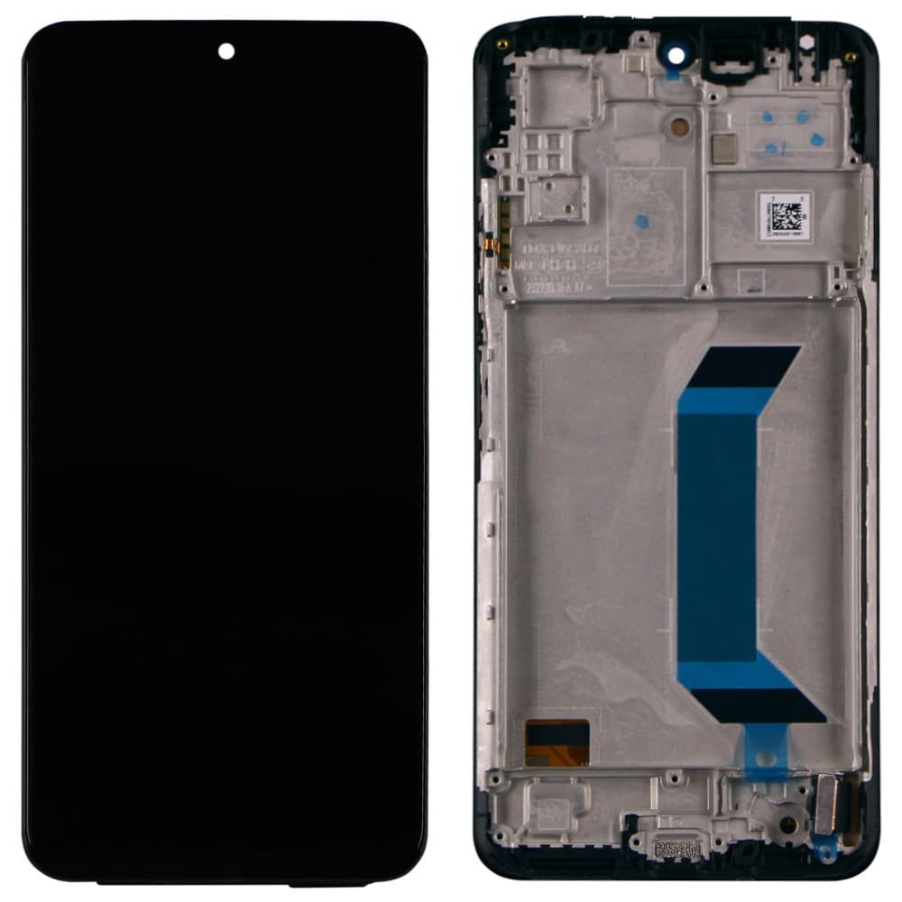 Дисплей для Xiaomi Redmi Note 12, с тачскрином и рамкой в сборе, цвет черный, IPS фото 1