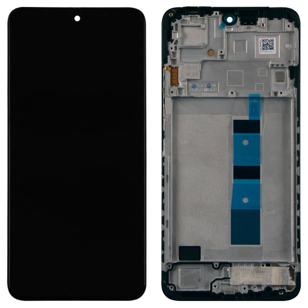 Дисплей для Xiaomi Redmi Note 12 4G, с тачскрином и рамкой в сборе, цвет черный, IPS фото 1