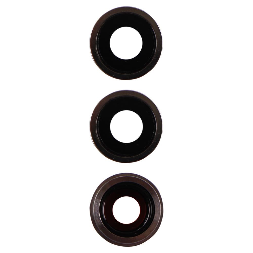 Скло камери для iPhone 12 Pro, 12 Pro Max (3 шт), колір срібло фото 1