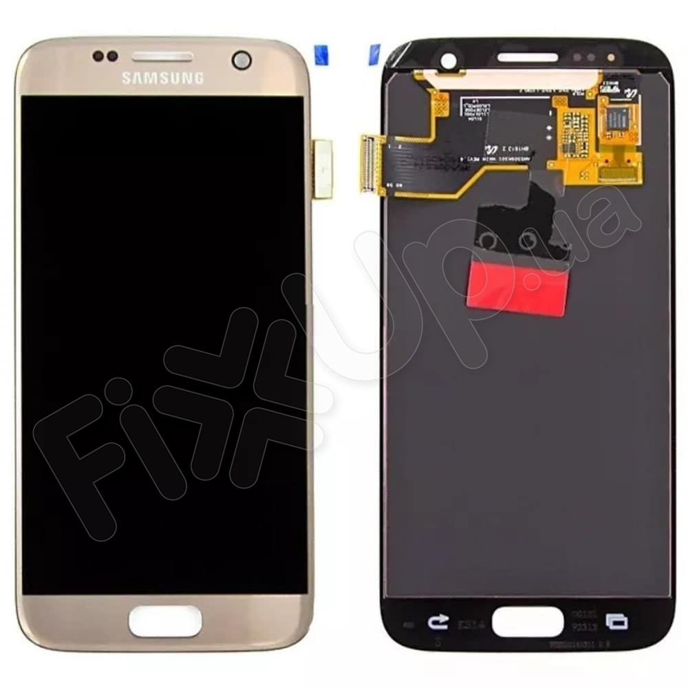 Дисплей для Samsung G930F, G930FD Galaxy S7 (2016) з тачскрином у зборі, колір золотий, сервісний оригінал фото 1