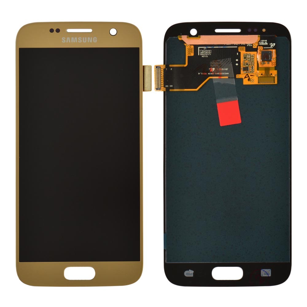Дисплей для Samsung G930F, G930FD Galaxy S7 (2016) с тачскрином в сборе, цвет золотой, Original Change Glass фото 1