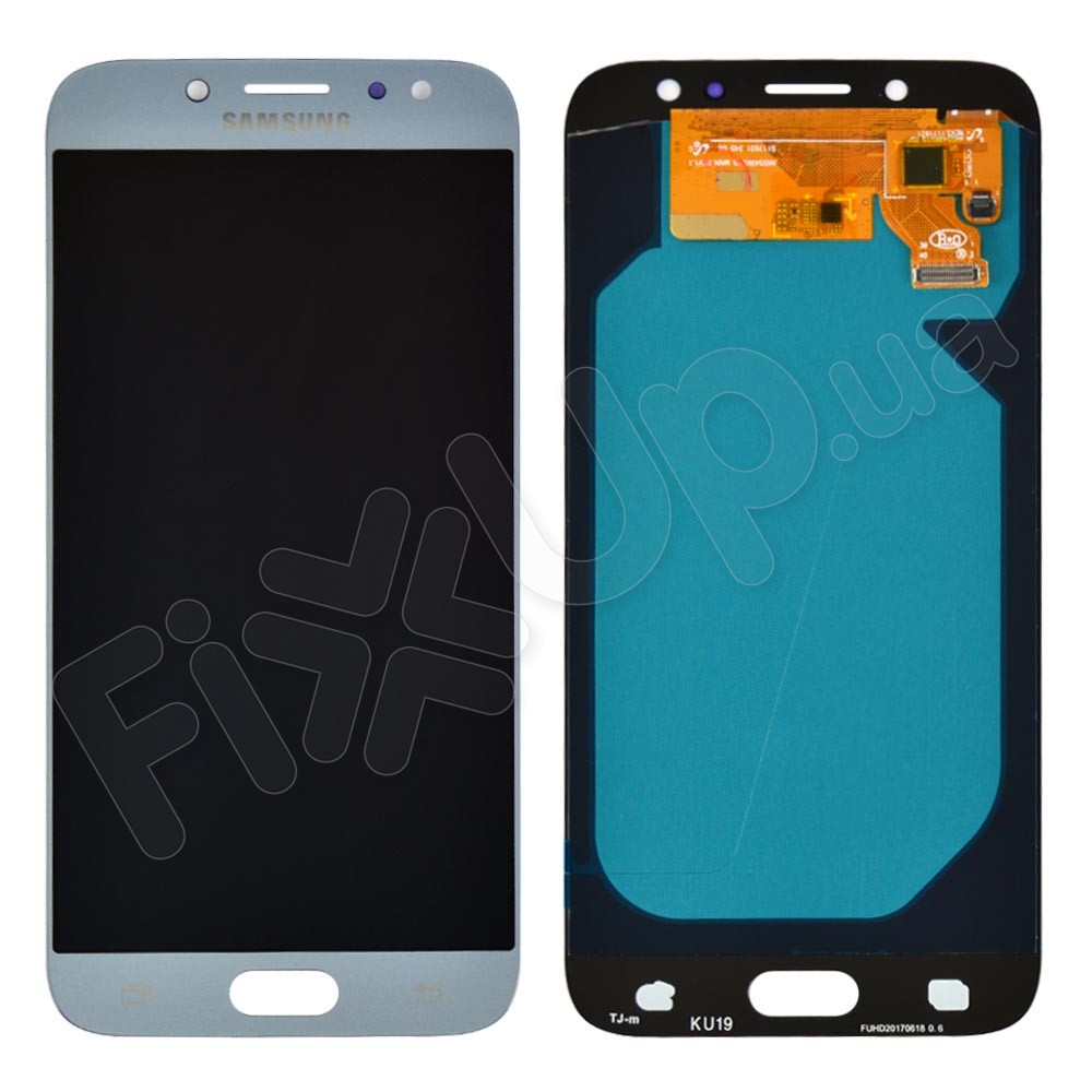 Дисплей для Samsung J730F, J730H, J730M /DS Galaxy J7 (2017) с тачскрином в сборе, цвет синий, OLED, уценка фото 1