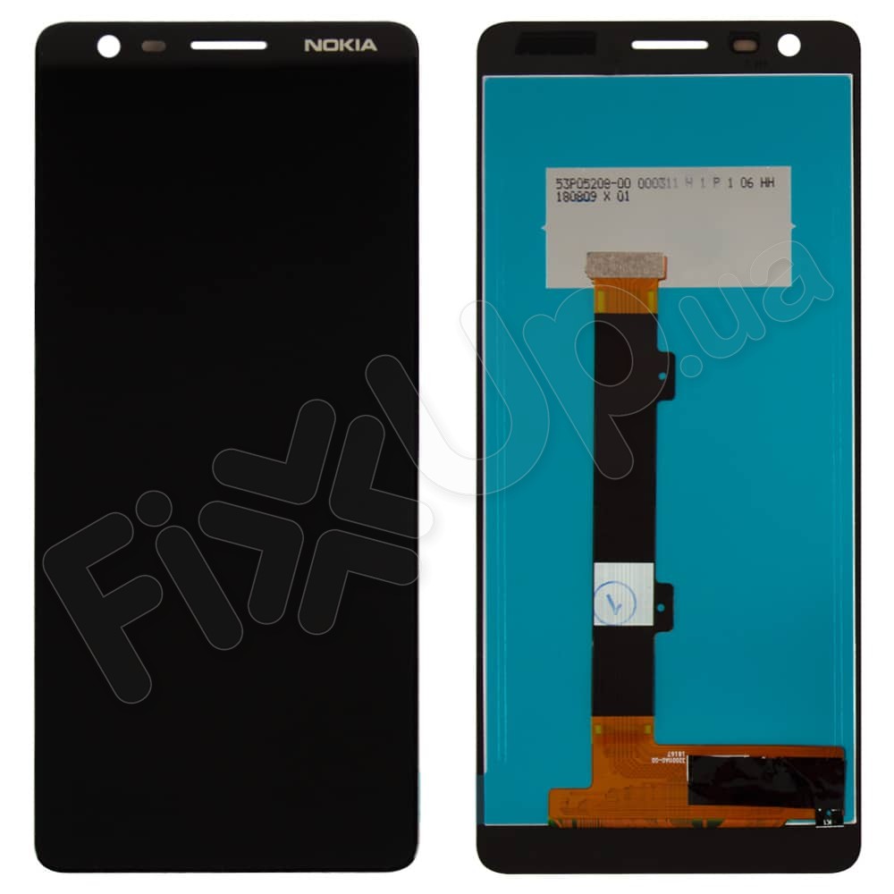 Дисплей для Nokia 3.1 TA-1063/TA-1057 з тачскрином у зборі, колір чорний фото 1