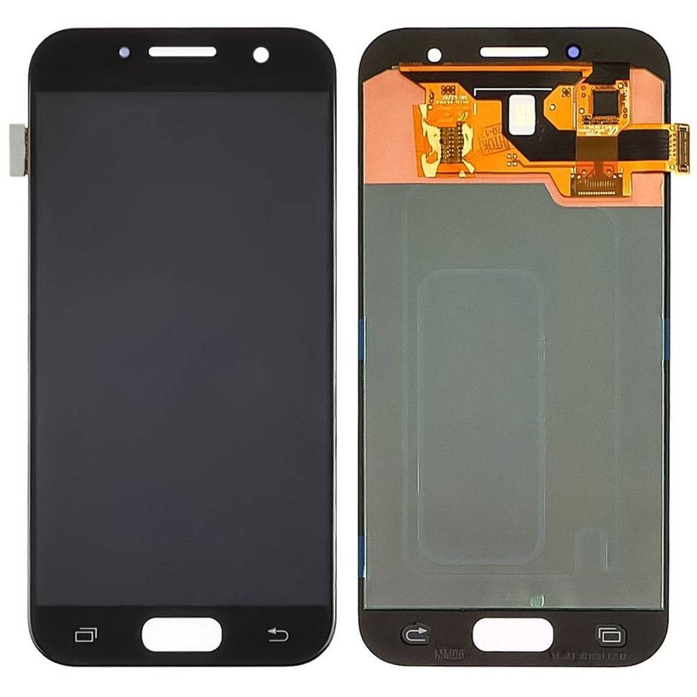 Дисплей Samsung A320F, DS Galaxy A3 с тачскрином в сборе, цвет черный, OLED, уценка фото 1