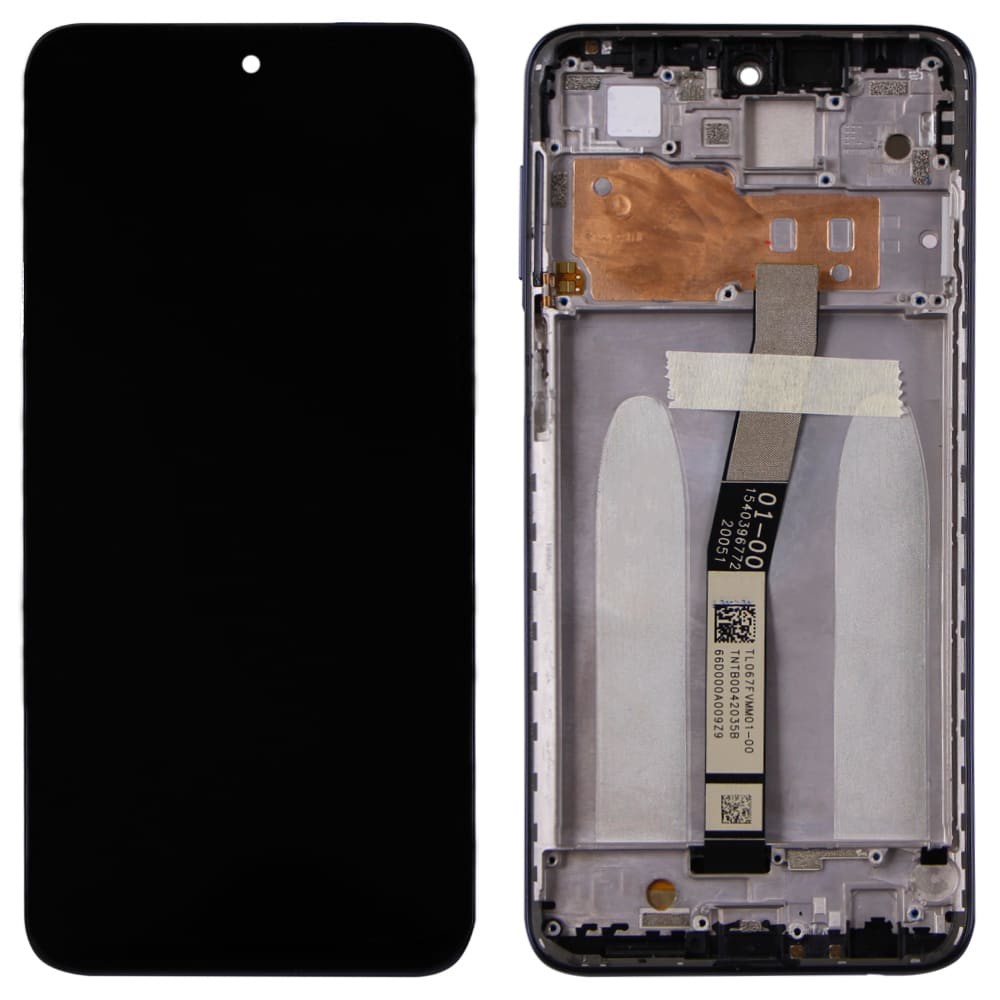 Дисплей для Xiaomi Redmi Note 9 Pro, Note 9S с тачскрином и рамкой в сборе, цвет серый фото 1