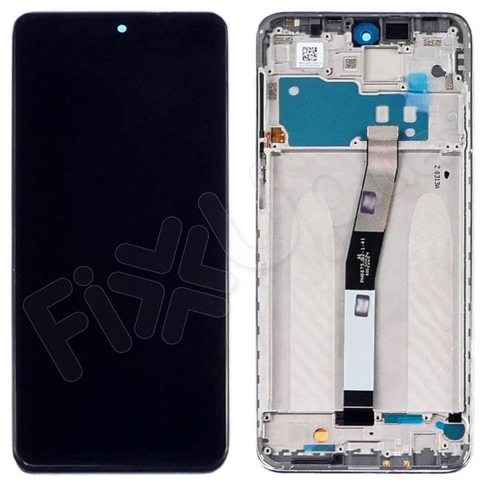 LCD Xiaomi Redmi Note 9 Pro/Note 9S + Touchscreen with Frame (silver) copy фото 1 Дисплей для Xiaomi Redmi Note 9 Pro, Note 9S з тачскрином та рамкою в зборі, колір срібло фото 1