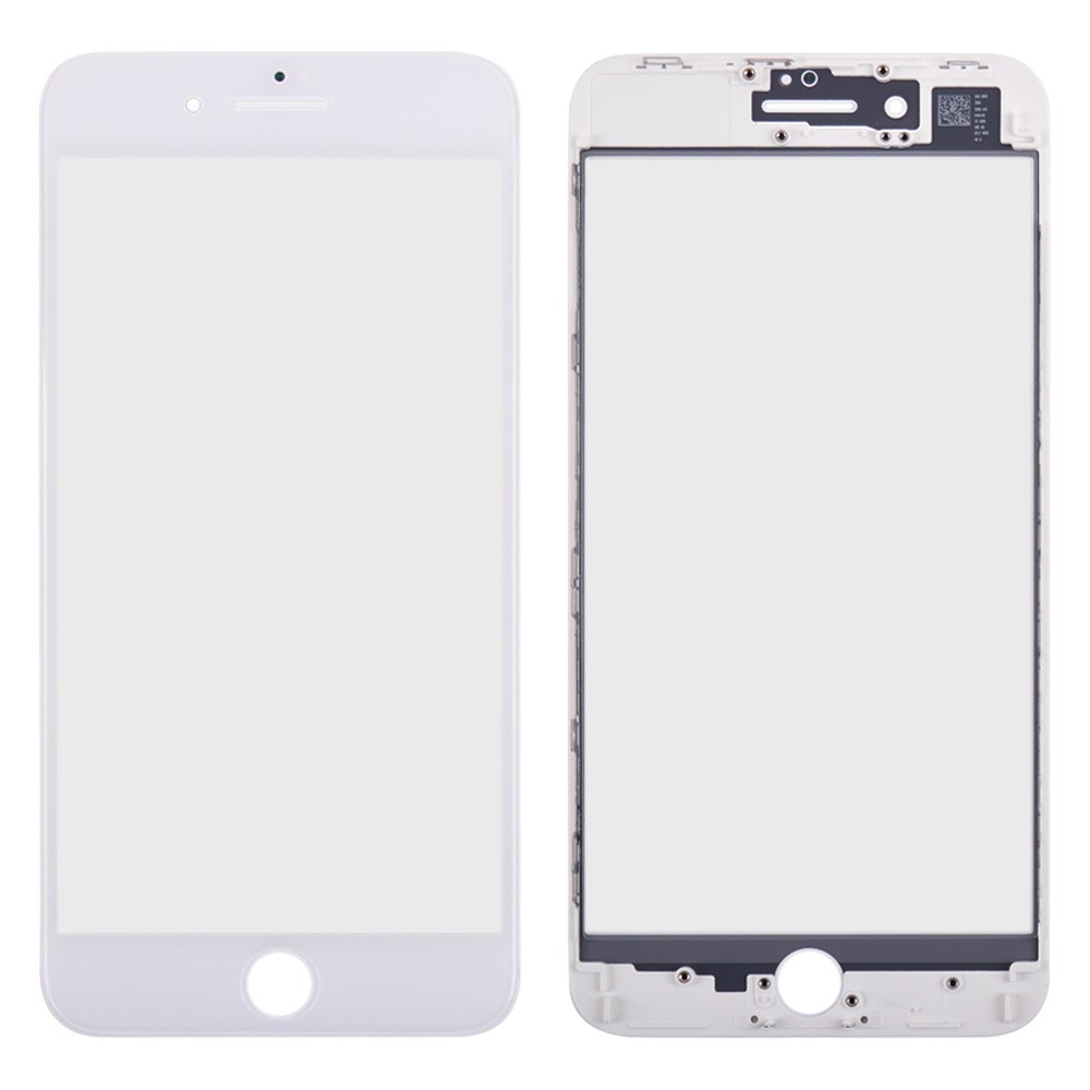 Стекло с рамкой и OCA пленкой для iPhone 8 Plus, цвет белый фото 1