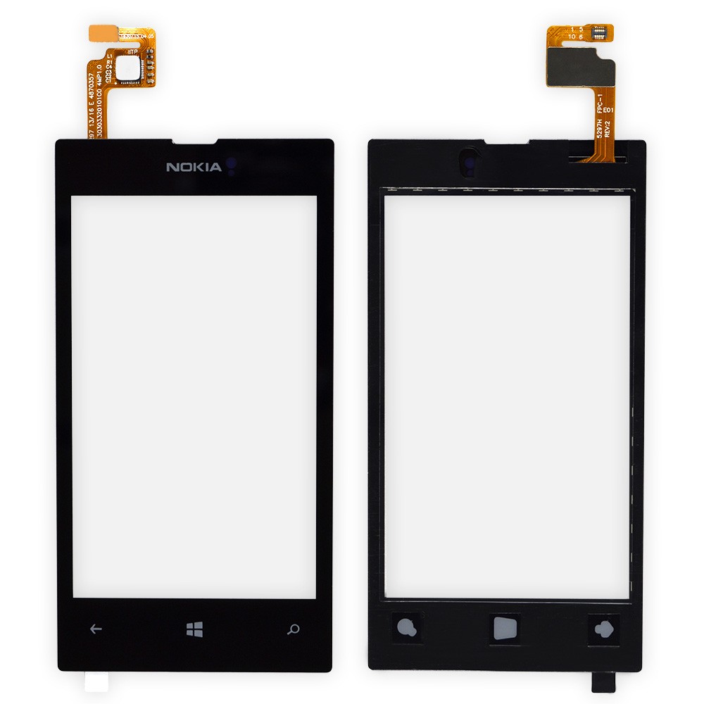 Тачскрин Nokia 520, 525 Lumia, цвет черный, маленькая микросхема фото 1
