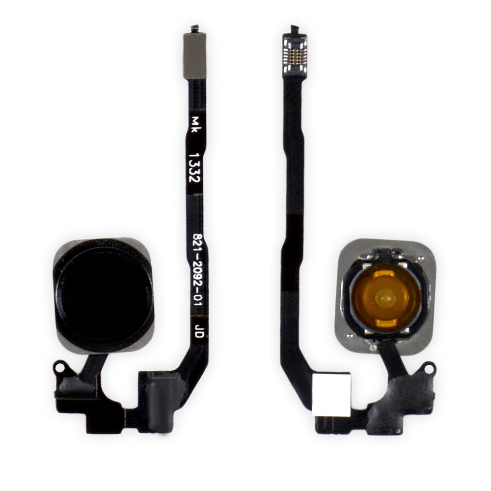 Flat Cable iPhone 5S inside home + sensor outside (black) фото 1 Кнопка Home на iPhone 5S, цвет черный фото 1