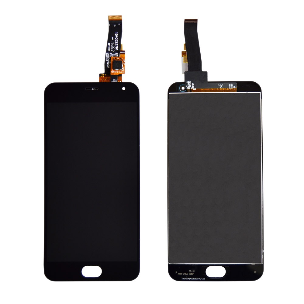 LCD Meizu M2/M2 mini + Touchscreen big ic (6mm) (black) (OK) фото 1 Дисплей Meizu M2, M2 mini з тачскрином у зборі, колір чорний, велика мікросхема фото 1