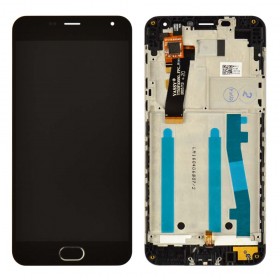 Дисплей Meizu M2, M2 mini с тачскрином в сборе, оригинал,  цвет черный, с рамкой