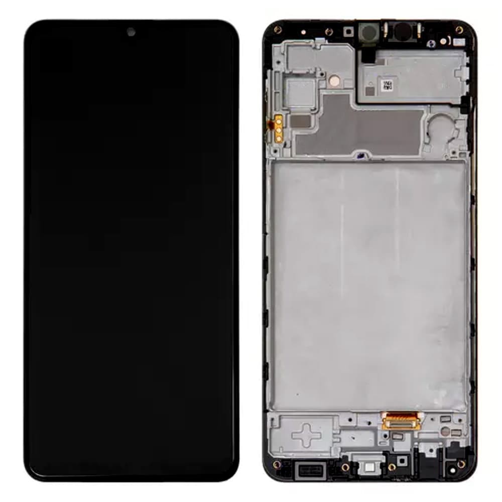 Дисплей для Samsung M325F/DS Galaxy M32 2020 (GH82-25981A) с тачскрином и рамкой в сборе, цвет черный, сервисный оригинал фото 1