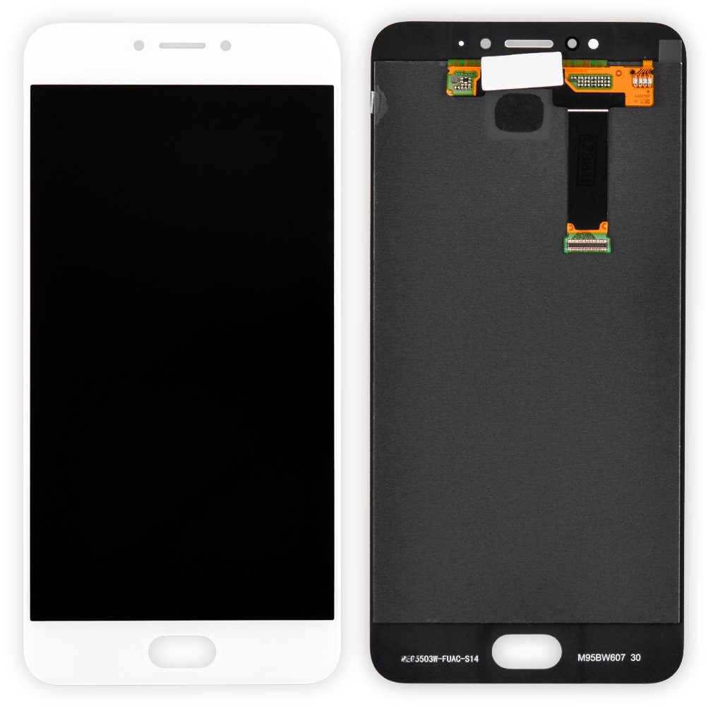 Дисплей Meizu MX6 з тачскрином у зборі, колір білий фото 1