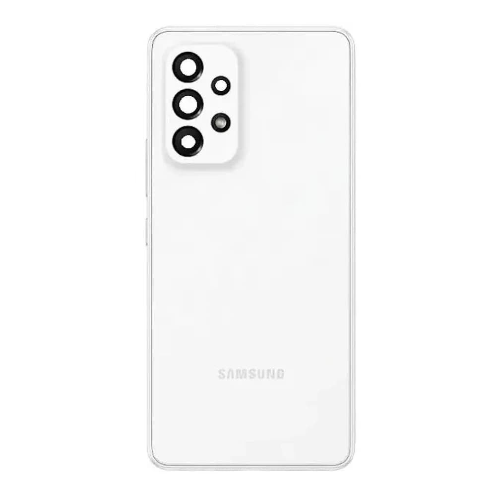 Задняя крышка для Samsung A736F Galaxy A73 2022, со стеклом камеры, цвет белый фото 1