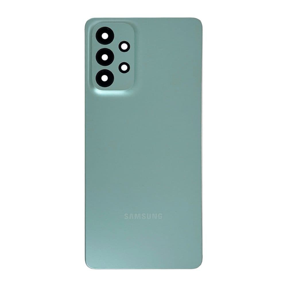 Задняя крышка для Samsung A736F Galaxy A73 2022, со стеклом камеры, цвет зеленый фото 1
