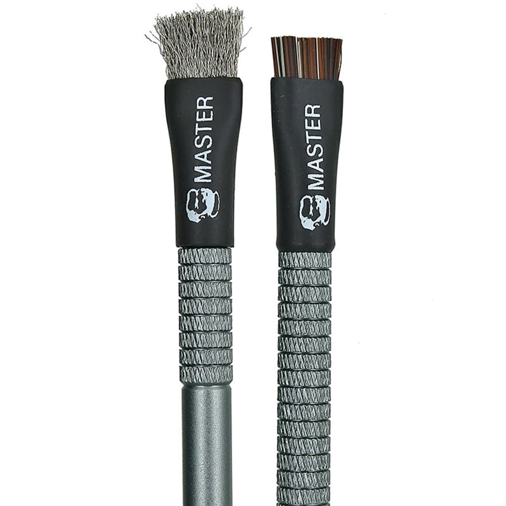 Щетка Mechanic Glue removal brush, двусторонняя с нейлоновым и стальным ворсом фото 2