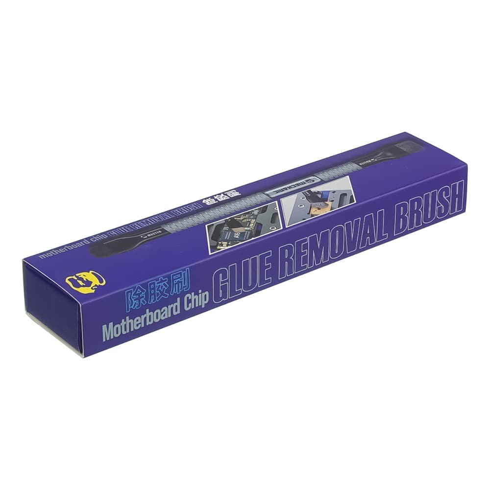 Щетка Mechanic Glue removal brush, двусторонняя с нейлоновым и стальным ворсом фото 4