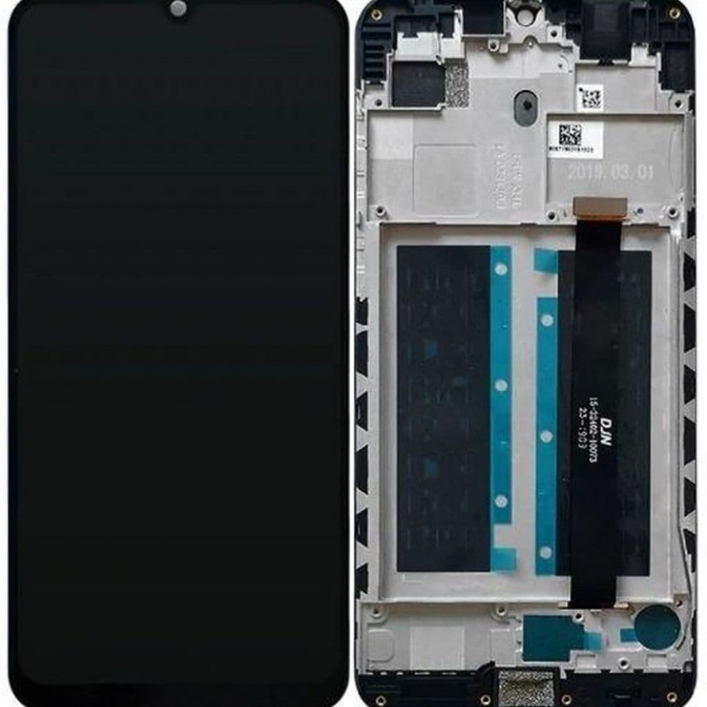 Дисплей для ZTE Blade V10 Vita з тачскріном і рамкою, чорний фото 1