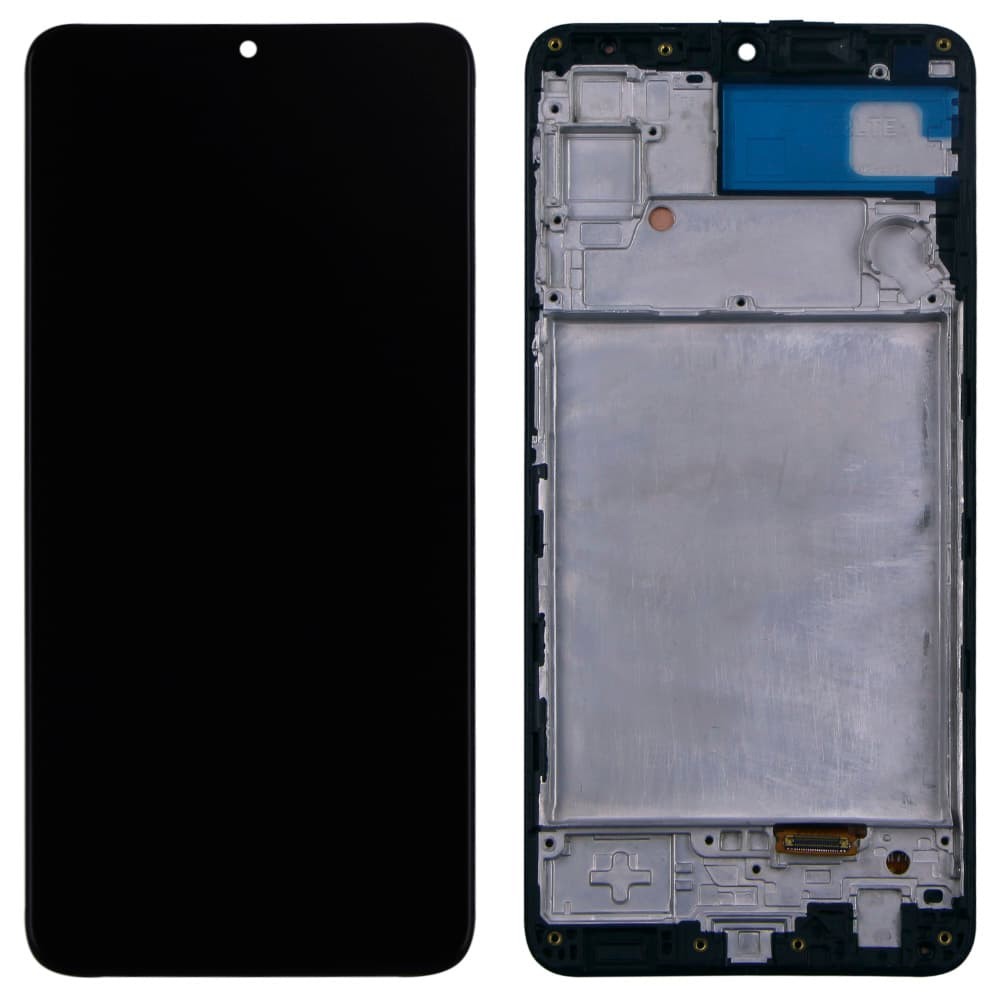 Дисплей для Samsung A225 Galaxy A22 2021 з тачскріном і рамкою в зборі, колір чорний, OLED Small LCD фото 1