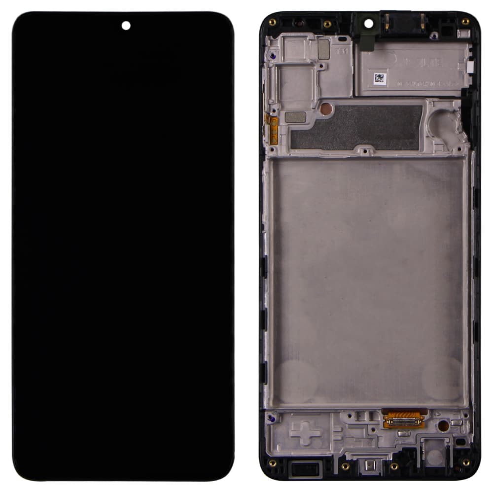Дисплей для Samsung A225 Galaxy A22 2021 с тачскрином и рамкой в сборе, цвет черный, сервисный оригинал фото 1