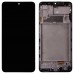 Дисплей для Samsung A225 Galaxy A22 2021 с тачскрином и рамкой в сборе, цвет черный, сервисный оригинал миниатюра 1