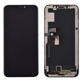 Дисплей для iPhone X с тачскрином в сборе, оригинал замененное стекло,  цвет черный