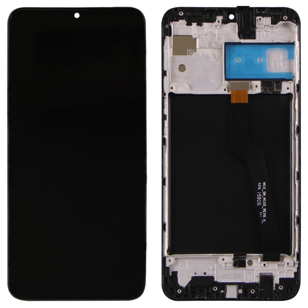 Дисплей для Samsung M105F/DS Galaxy M10 с тачскрином и рамкой в сборе, цвет черный, IPS (TFT) фото 1