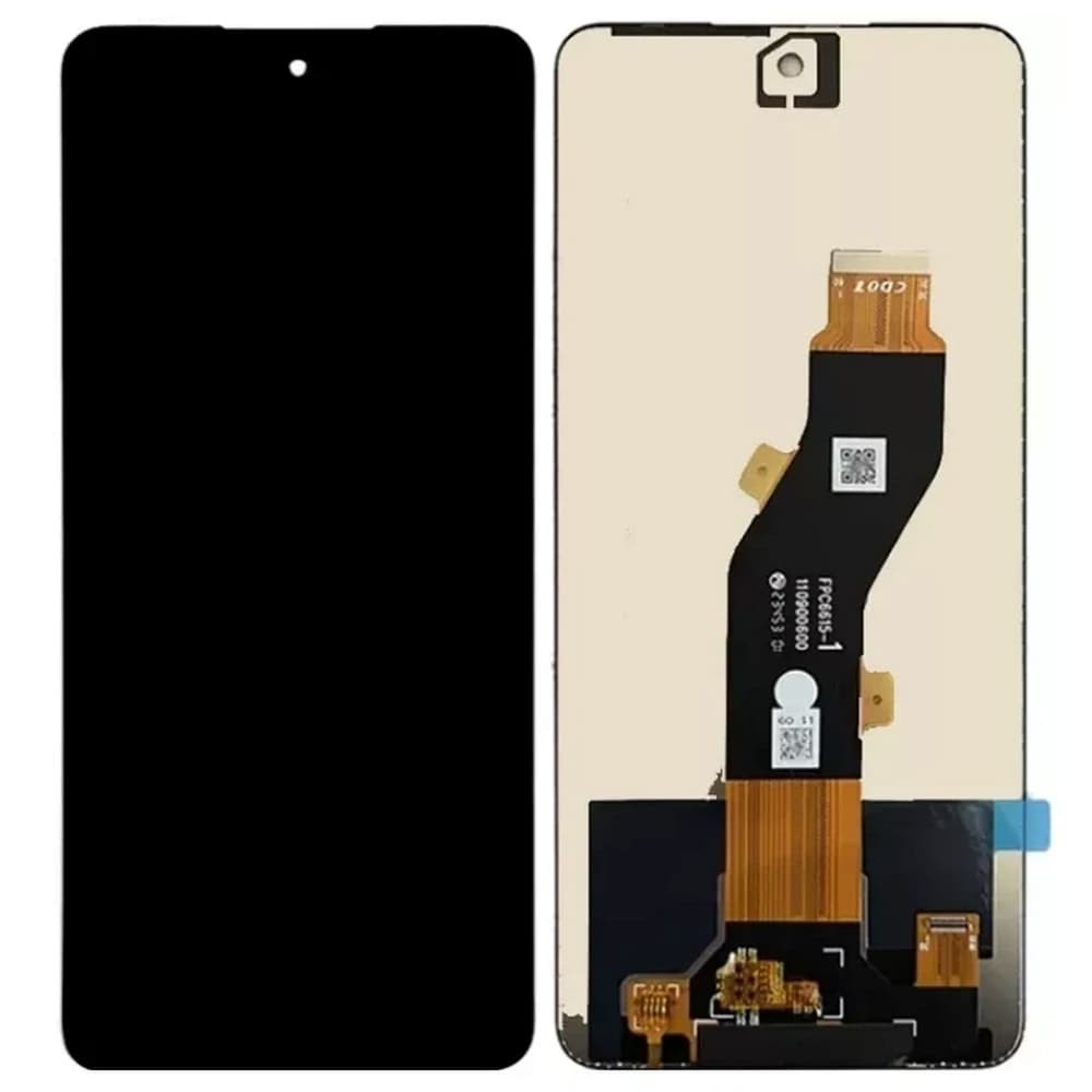 Дисплей для Infinix Smart 8 Pro X6525B, з тачскріном і рамкою, чорний фото 1