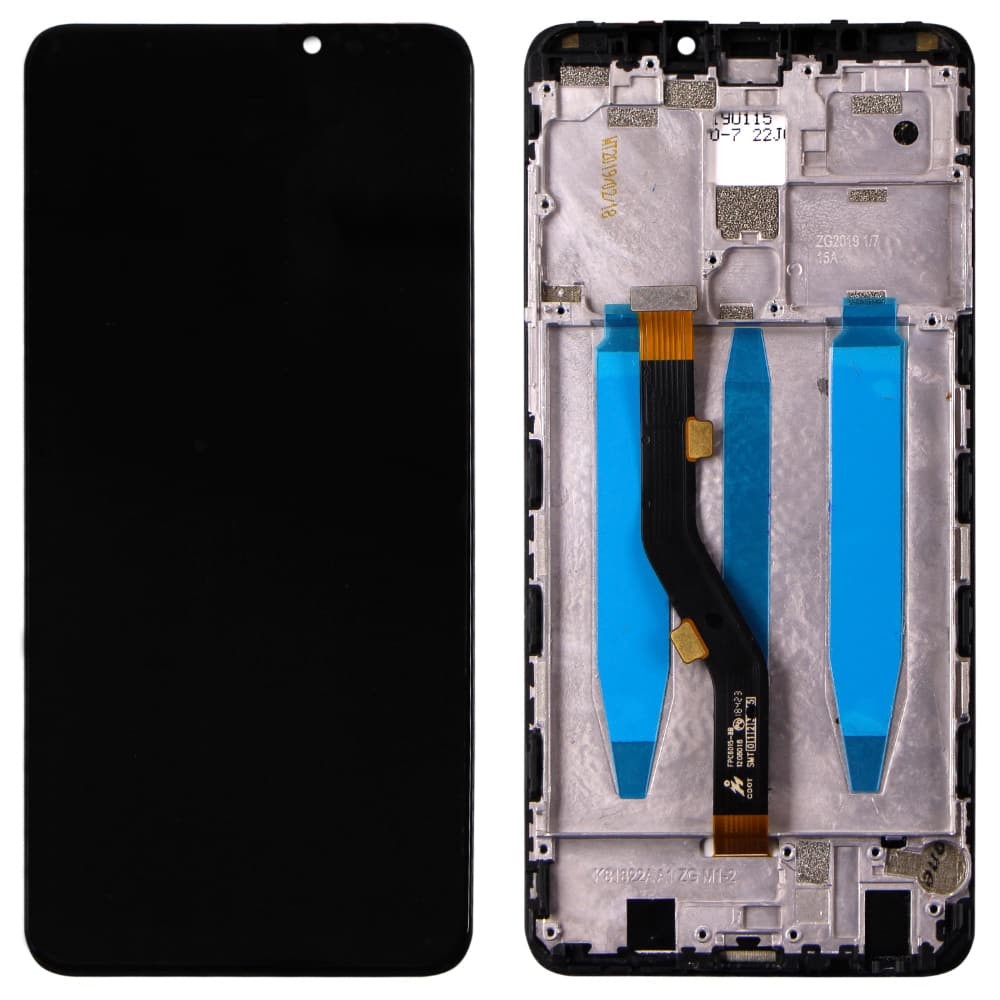 Дисплей для Meizu Note 8, M8 Note с тачскрином и рамкой в сборе, цвет черный, оригинал фото 1