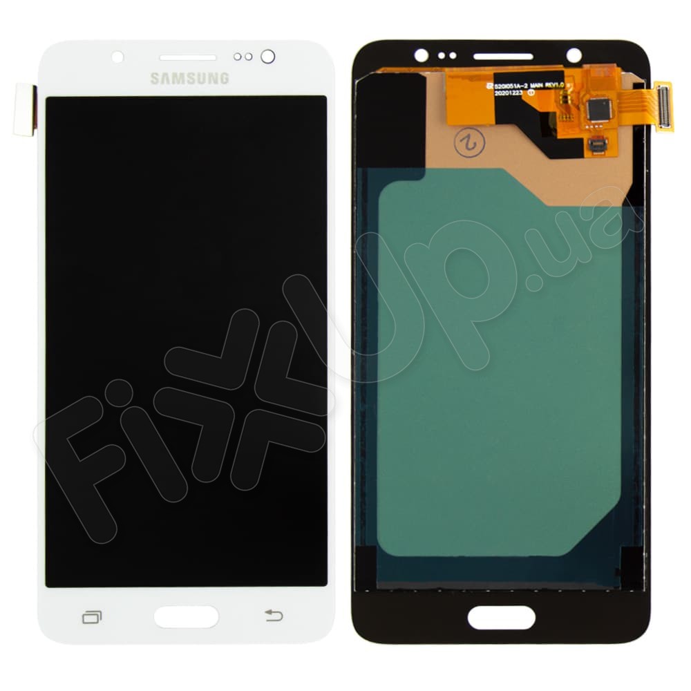 Дисплей для Samsung J510F/DS Galaxy J5 (2016) з тачскрином у зборі, колір білий, IPS (TFT) фото 1