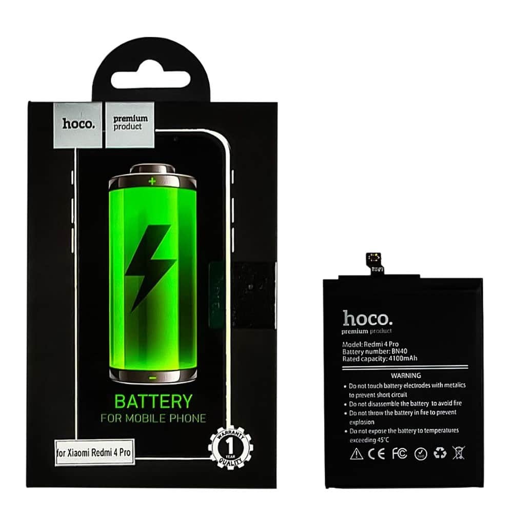 Аккумулятор BN40 для Xiaomi Redmi 4 Pro, Redmi 4 Prime, HOCO 4000mAh фото 1